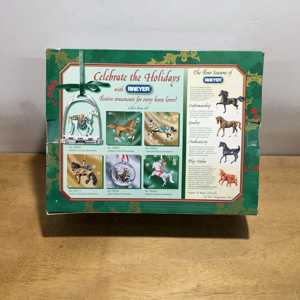 Breyer Silent Knight 2003 Holiday Horse Figure Arabian 700403 NEW SEALED CLEAR